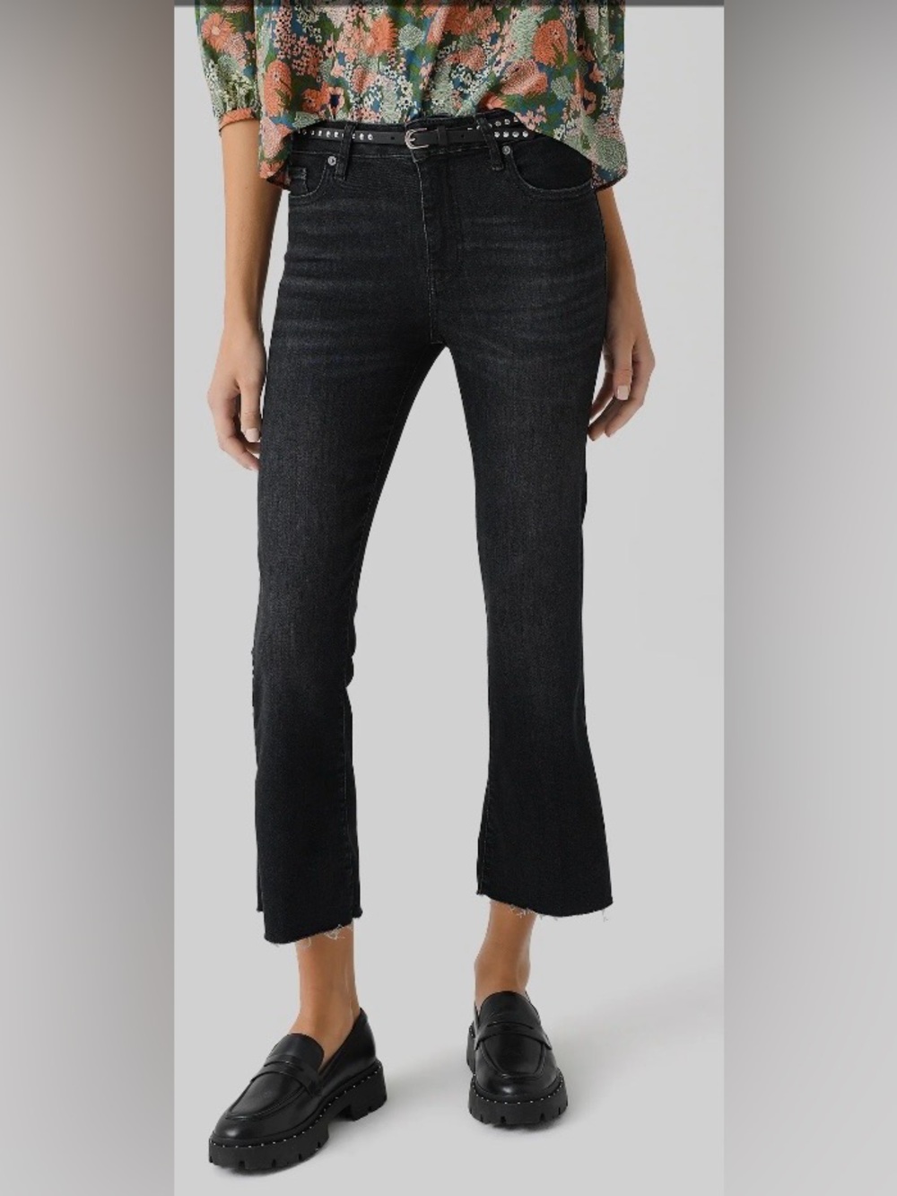 NWT - Frame Denim - Black Le Crop Mini Boot Jeans